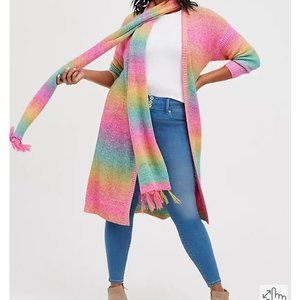 Ombre Duster and scarf